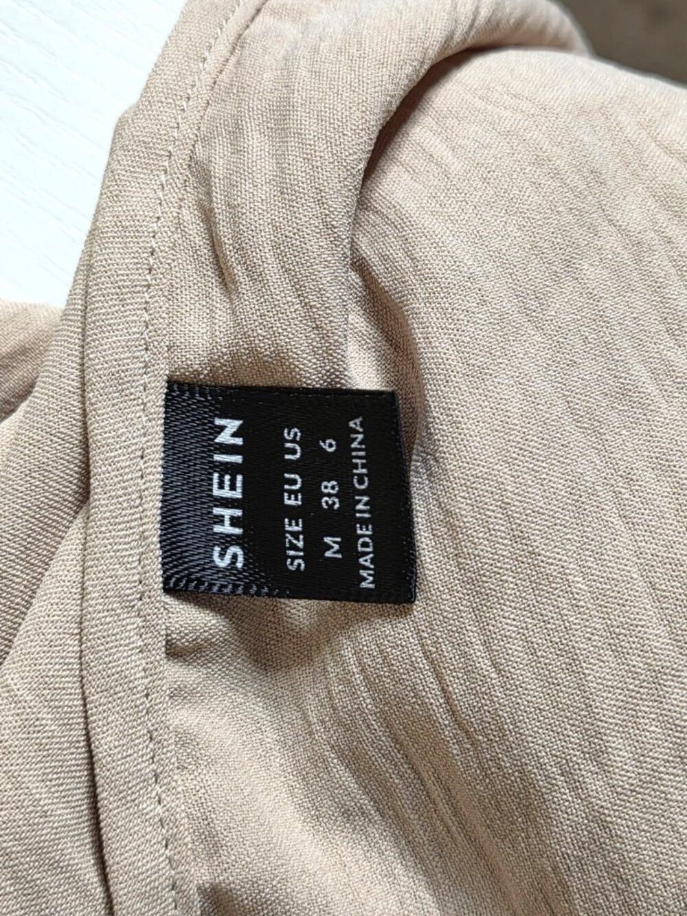 Women's Shein Medium (6)Beige Tan Tank Sundress Dress - Picture 7 of 7